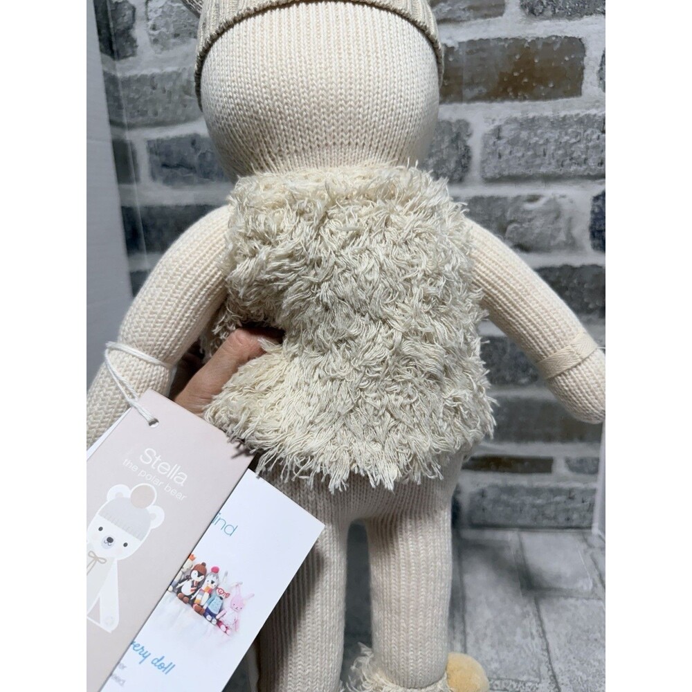 Cuddle + Kind Handmade Stella The Polar Bear Knit Doll Baby Plush Toy 15” New - Picture 11 of 13